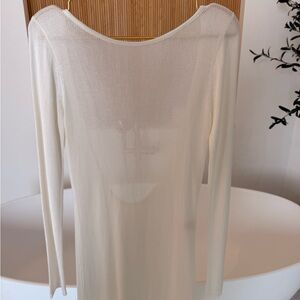 Elegant Backless Cream Mini Dress